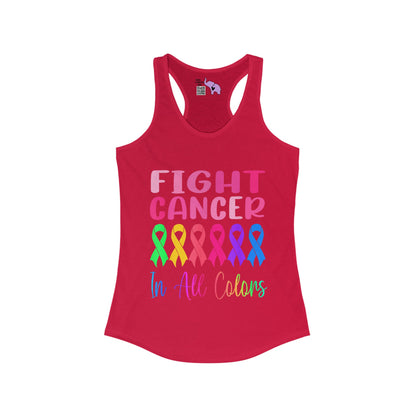 Fight Cancer in All Colors 21 Women's Ideal Racerback Tank