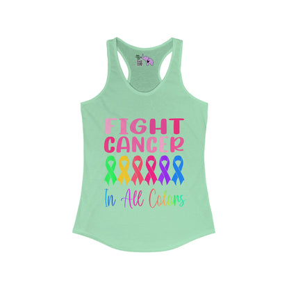 Fight Cancer in All Colors 21 Women's Ideal Racerback Tank