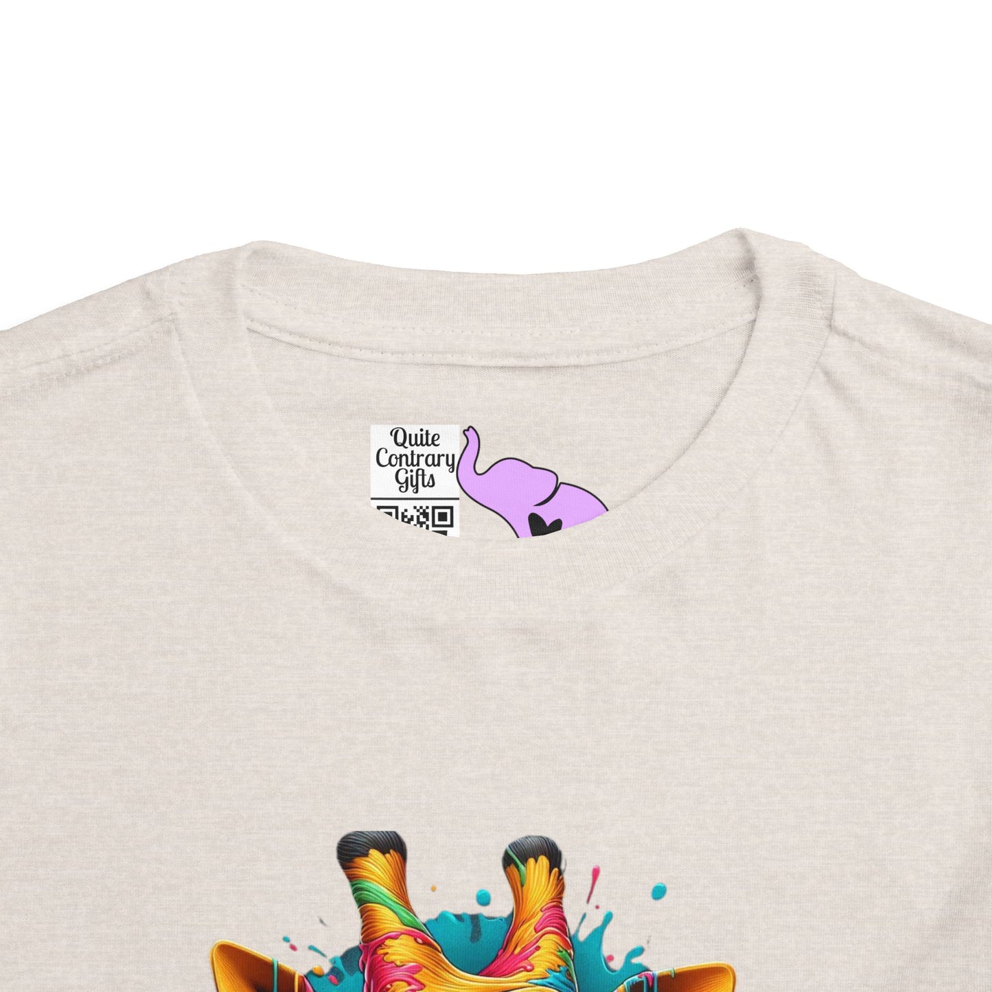 Colorful Giraffe Toddler Tee