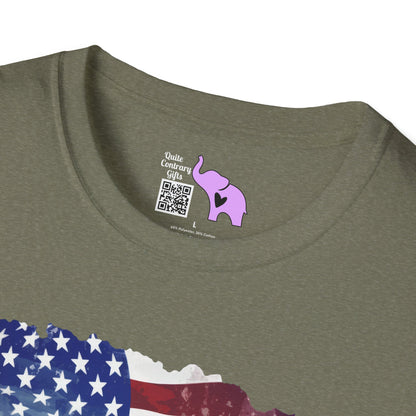 American Flag & Boots Adult T-shirt