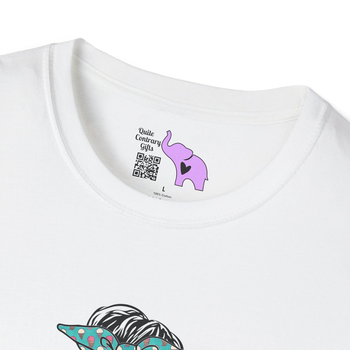 Mom (Teal/Pink Cheetah Print) Adult T-shirt