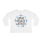 Hanukkah Love Peace Latkes Toddler Long Sleeve Tee