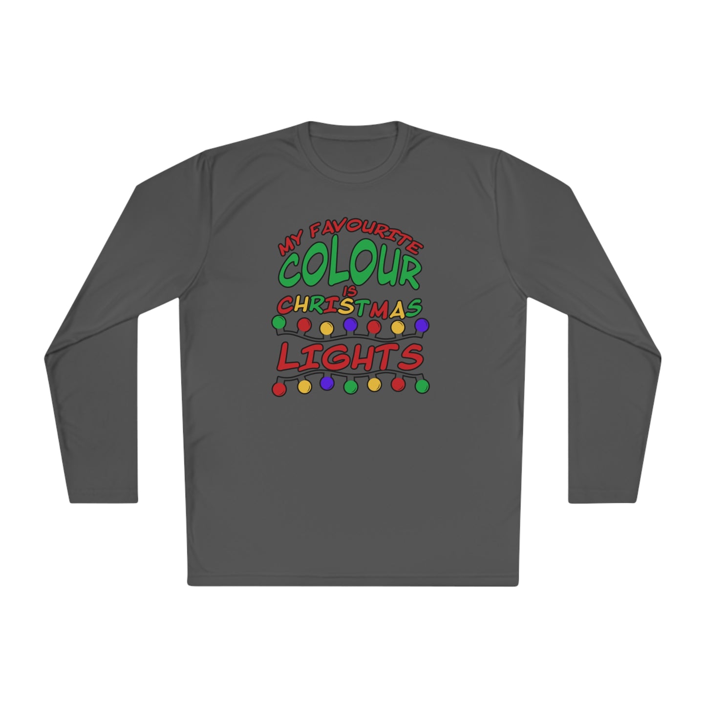 My Favourite Colour Is Christmas Lights Adult Long Sleeve Tee