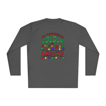 My Favourite Colour Is Christmas Lights Adult Long Sleeve Tee