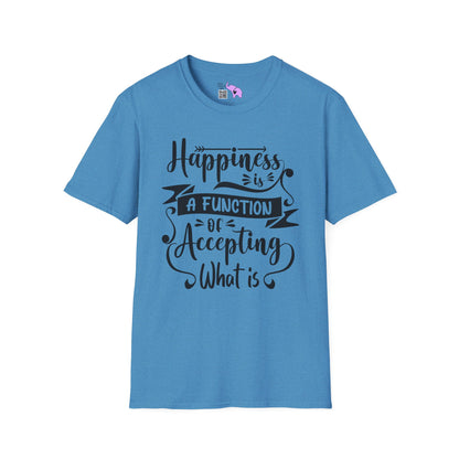 Happiness is a Function of Accepting What Is Adult T-shirt