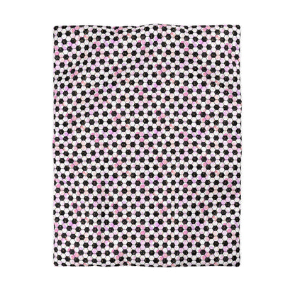Pink Soccer Fever Microfiber Duvet Cover