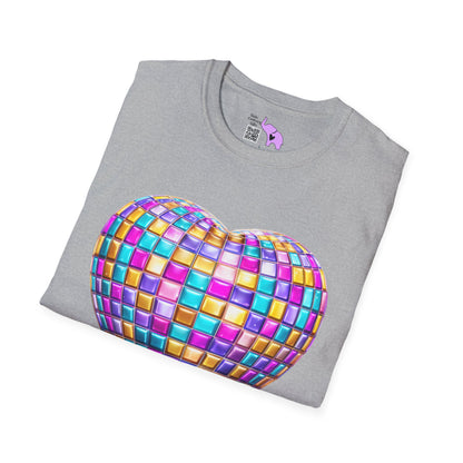 Heart in Blocks Adult T-shirt