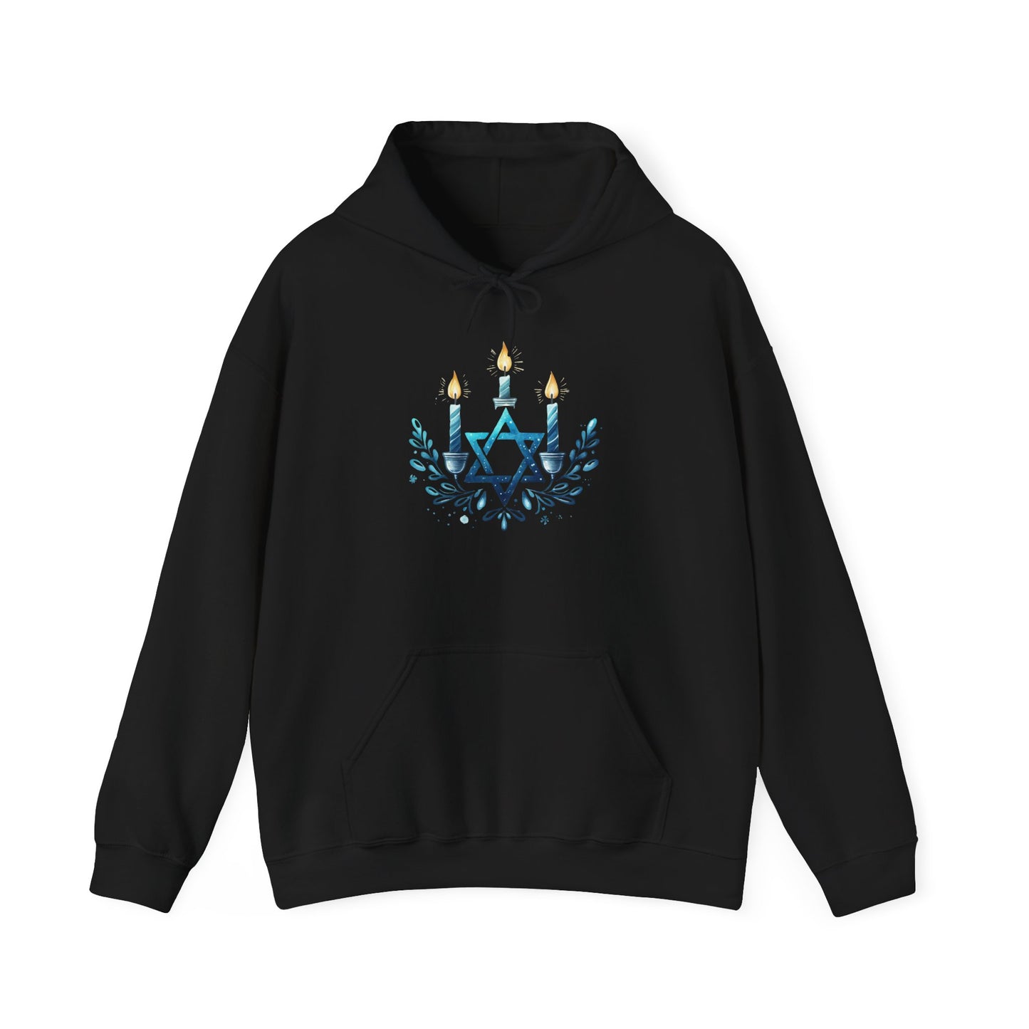 Star & Flame Hanukkah Adult Heavy Blend™ Hooded Sweatshirt
