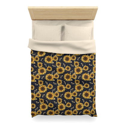 Sunflowers & Bees Microfiber Duvet Cover