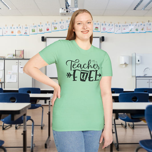 Teacher Fuel Adult T-shirt