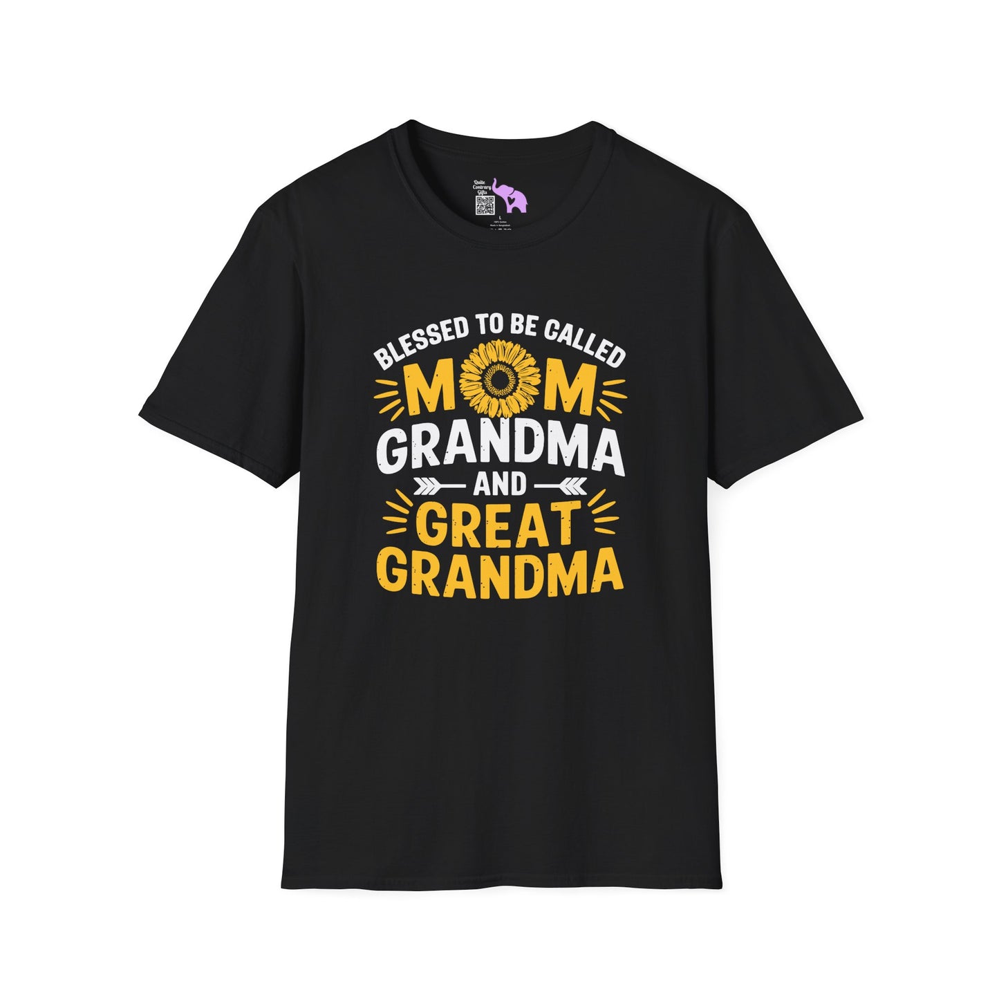 Blessed To Be Called Mom Grandma Great Grandma Adult T-shirt