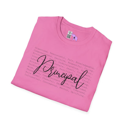 Principal (Descriptive Words) Adult T-shirt