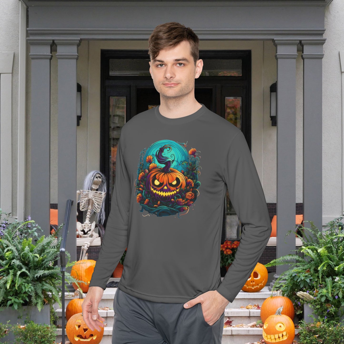 Pumpkin Possession Adult Long Sleeve Tee