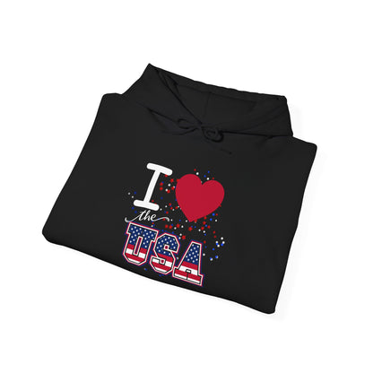 I Love The USA Heavy Blend™ Hooded Sweatshirt