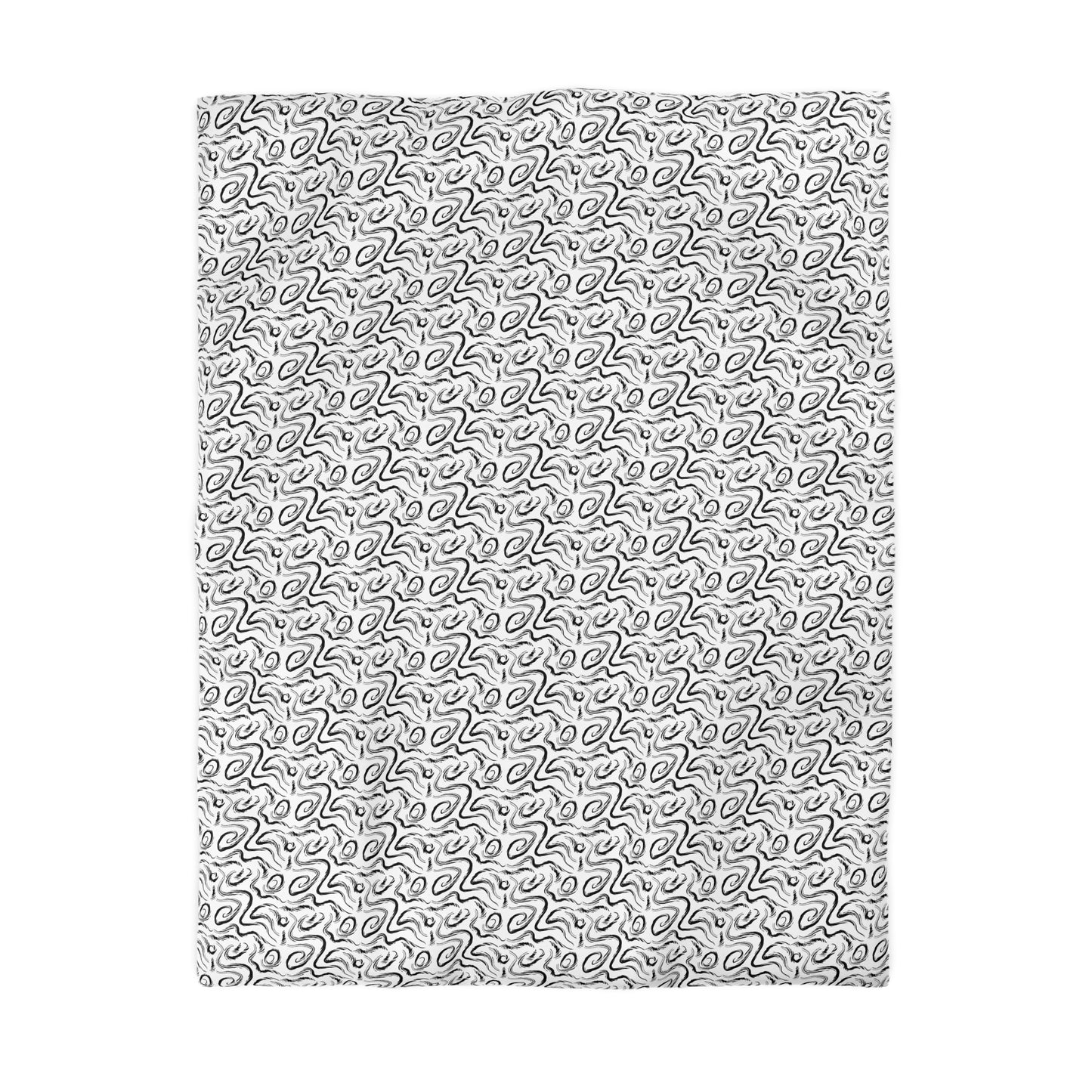 Grunge Scribbles Microfiber Duvet Cover