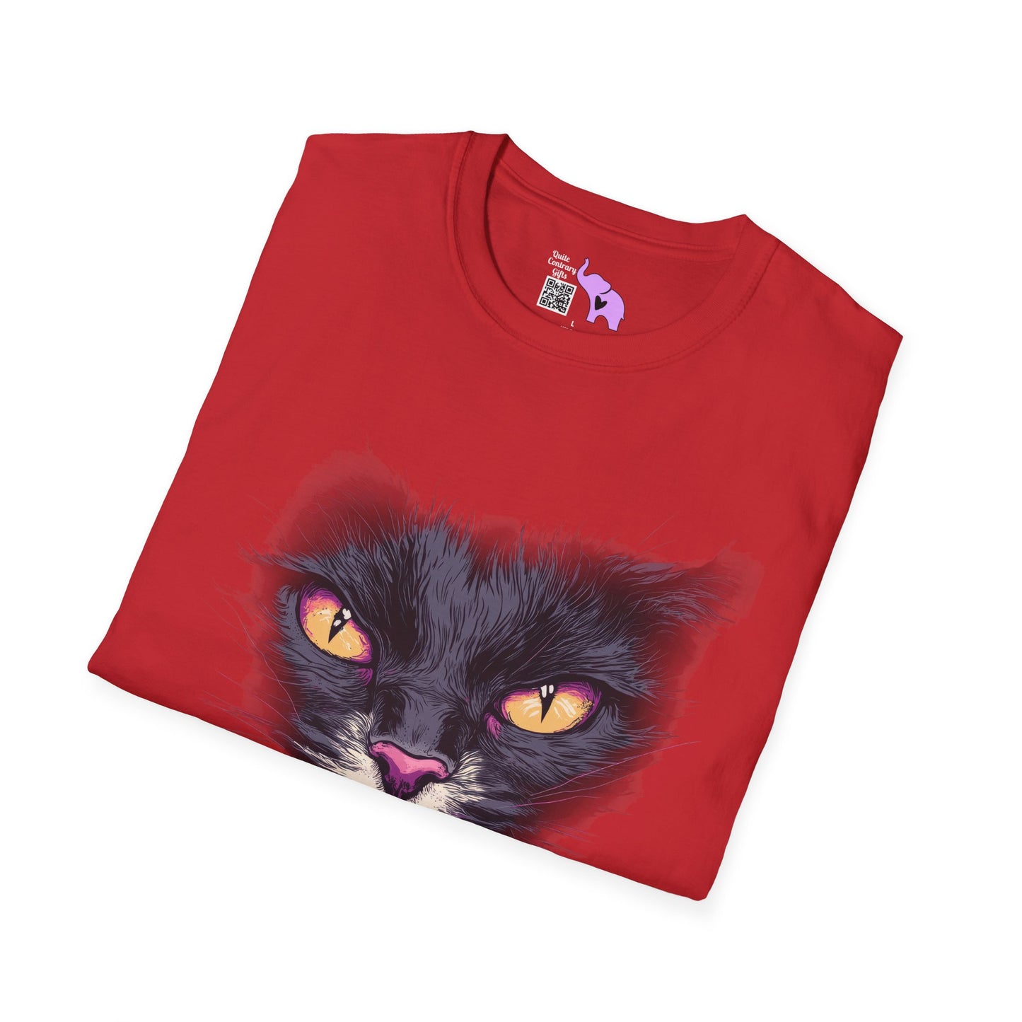 Black Cat Face T-shirt