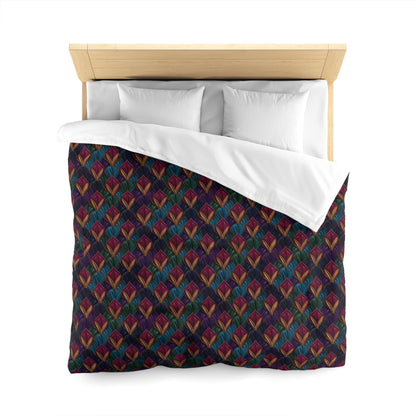 Velvet Night Garden Print Microfiber Duvet Cover