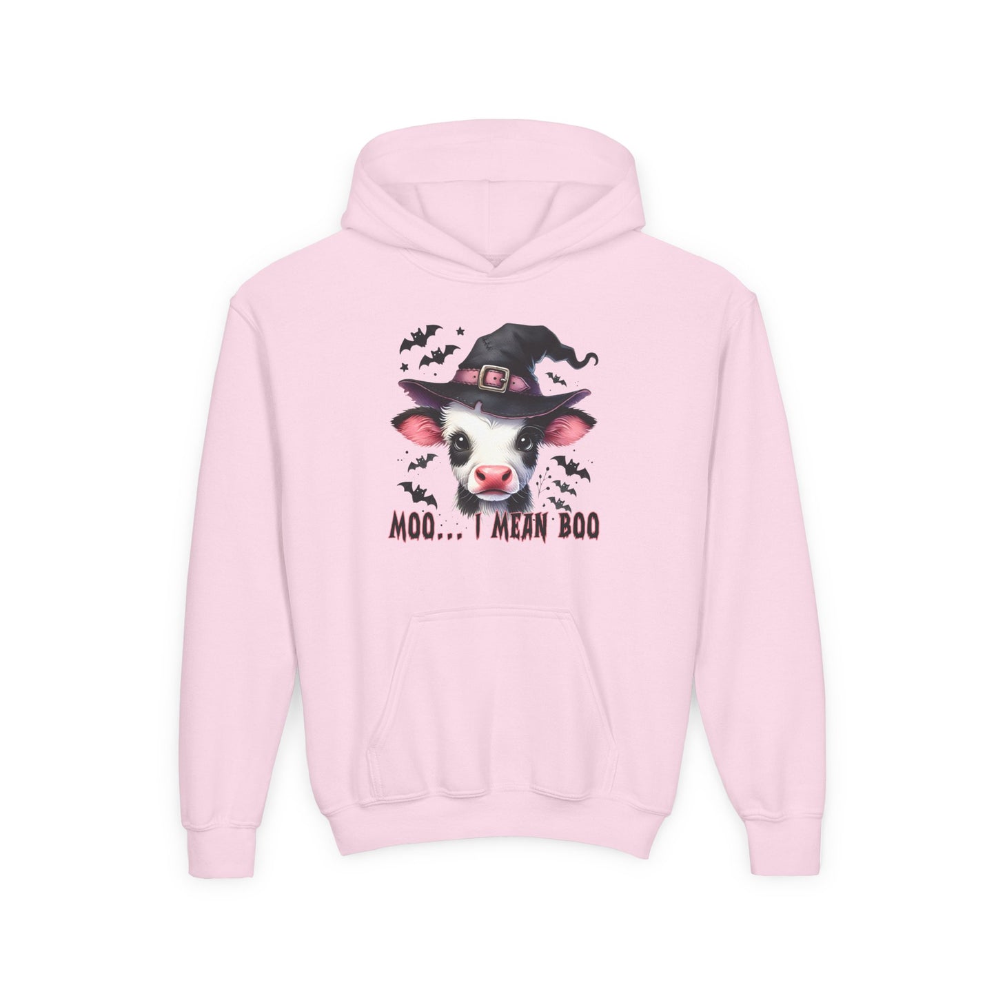 Moo I Mean Boo Calf Youth Heavy Blend Hooded Sweatshirt