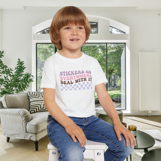 Stickers Go Everywhere Deal With It Heavy Cotton™ Toddler T-shirt