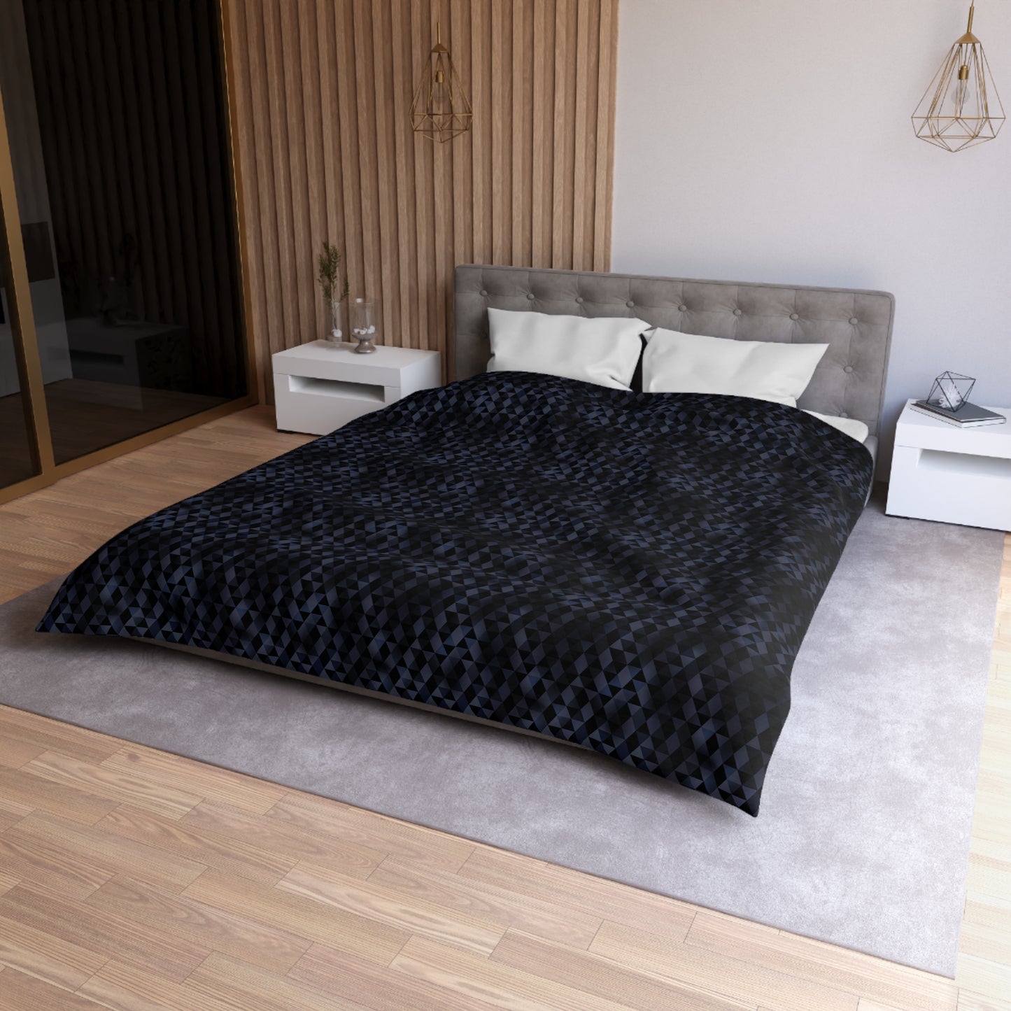 Shadow Facets  Microfiber Duvet Cover