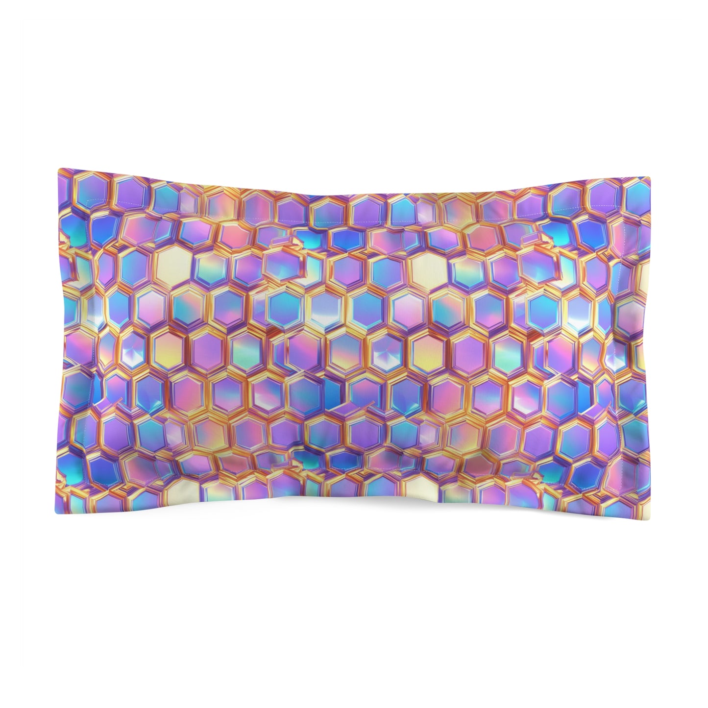 Aurora Hexagons Microfiber Pillow Sham