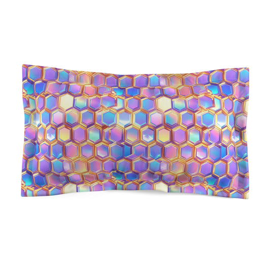 Aurora Hexagons Microfiber Pillow Sham