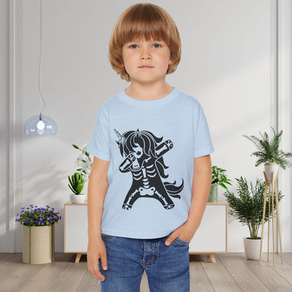 Dabbing Unicorn Skeleton Heavy Cotton™ Toddler T-shirt