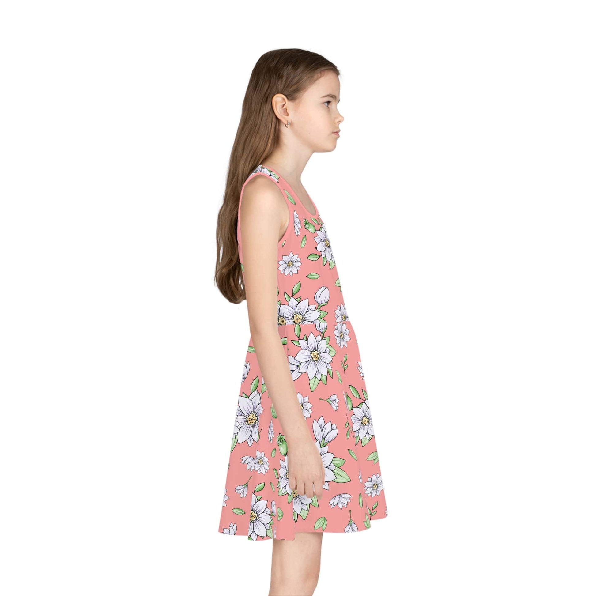 Jasmine Blush Garden Girls' Sleeveless Sundress