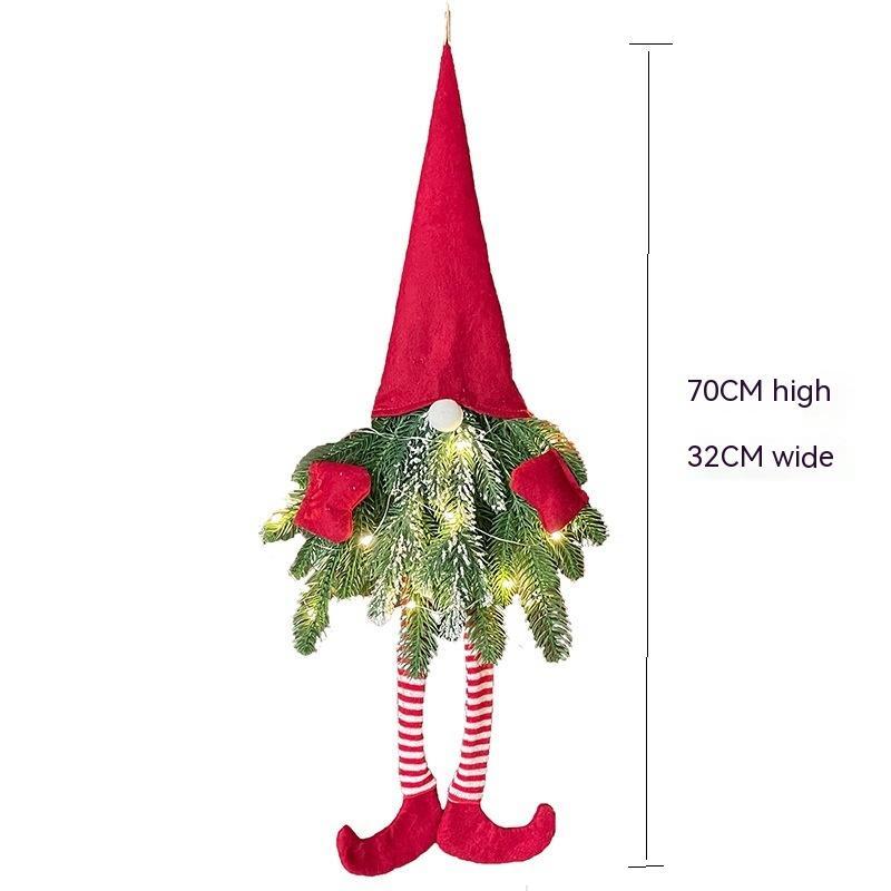 Christmas Fir Branch 27" Door Gnome
