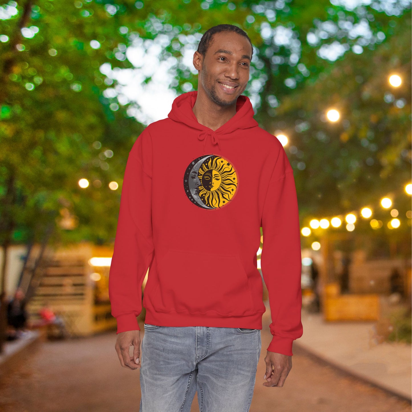 Sun Moon Stars Heavy Blend™ Hooded Sweatshirt