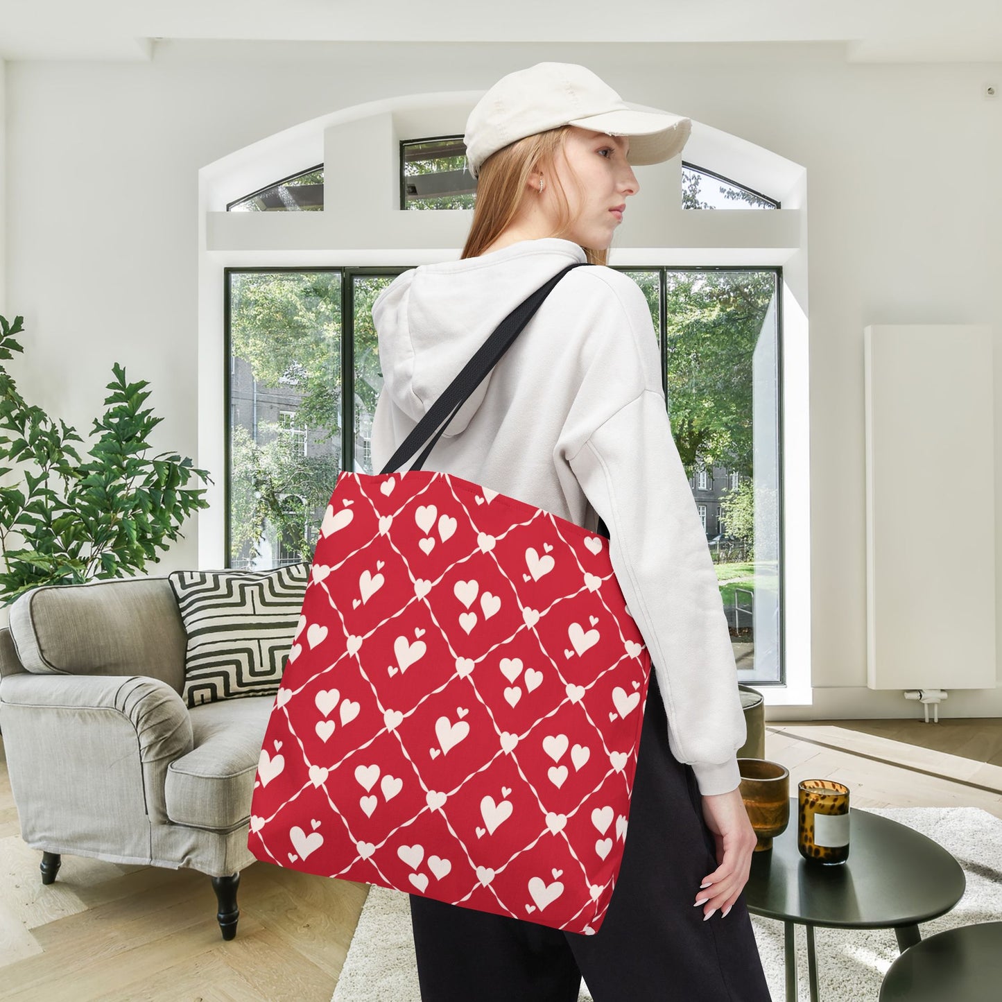 Sweetheart Trellis Canvas Tote Bag