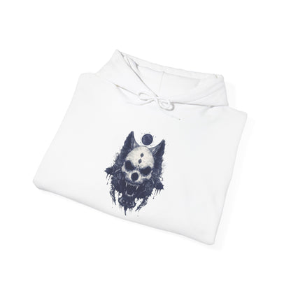 Creepy Skull Wolf Heavy Blend™ Hooded Sweatshirt