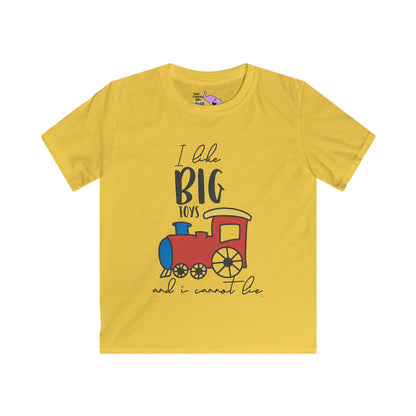 I Like Big Toys & I Cannot Lie (Train) Kids Softstyle Tee