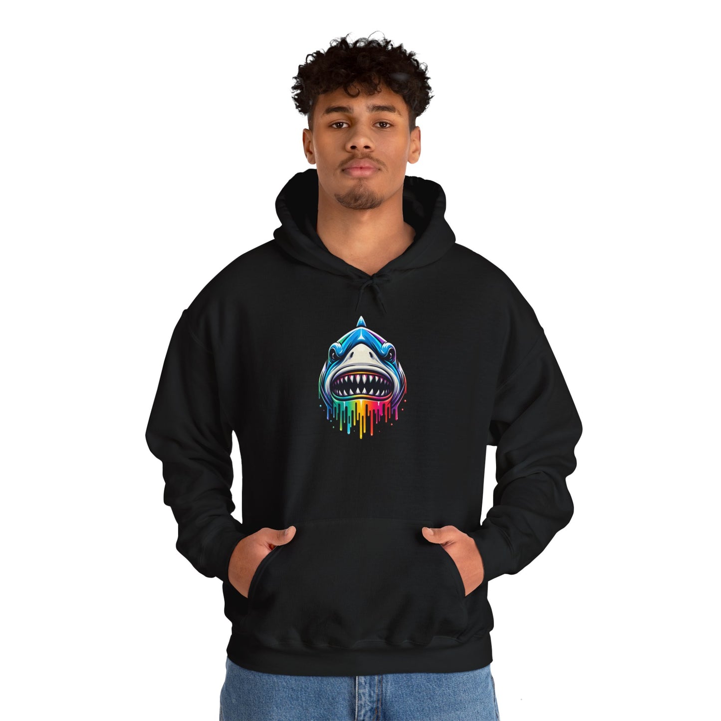 Colorful Shark Heavy Blend™ Hooded Sweatshirt