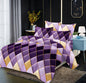 Geometric Elements Print Quilt Duvet Cover w/2 Pillow Cases