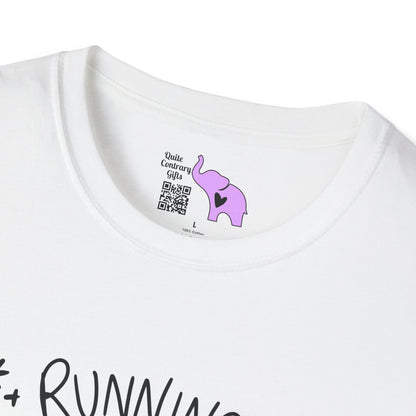 Running on Caffeine, Kisses, & Christmas Cheer Adult T-shirt