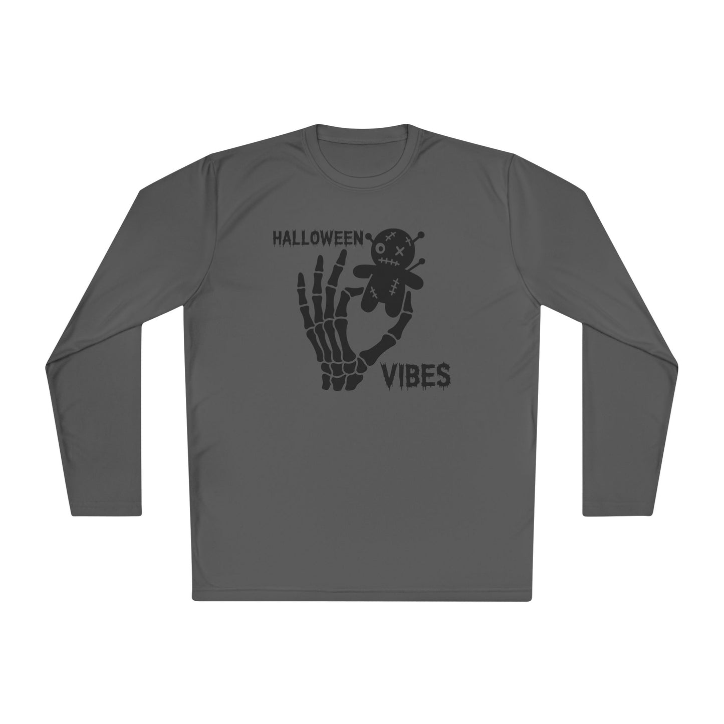 Halloween Vibes (Skeleton Hand & Voodoo Doll) Adult Long Sleeve Tee