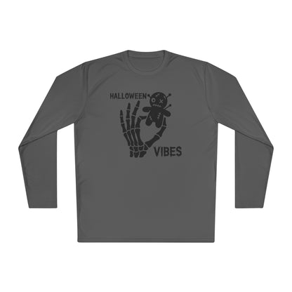 Halloween Vibes (Skeleton Hand & Voodoo Doll) Adult Long Sleeve Tee