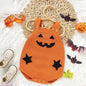 Halloween Pumpkin Knitted Baby Romper