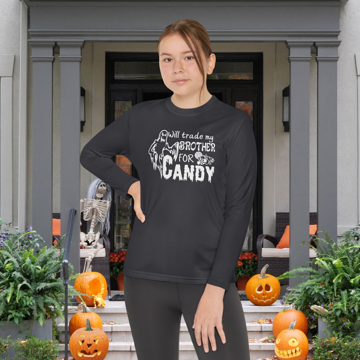 Will Trade My Brother For Candy Youth Long Sleeve Tee