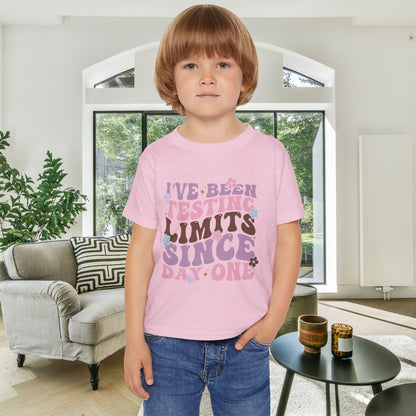I've Been Testing Limits Since Day One Heavy Cotton™ Toddler T-shirt