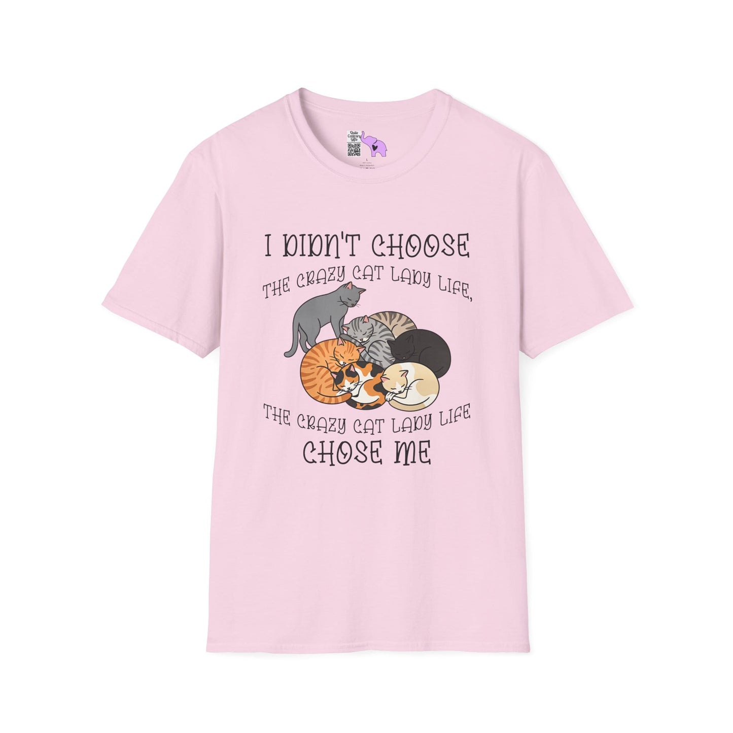 I Didn't Choose The Crazy Cat Lady Life, It Chose Me Adult T-shirt