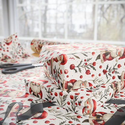 Jingle & Holly Santa Wrapping Paper
