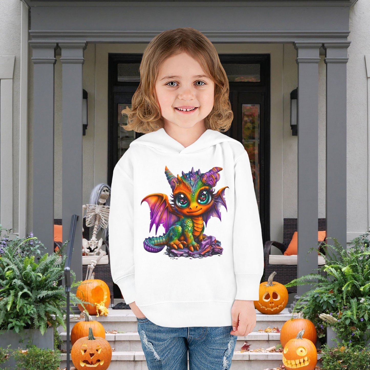Colorful Baby Dragon Toddler Hoodie
