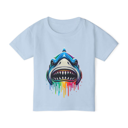 Colorful Shark Heavy Cotton™ Toddler T-shirt