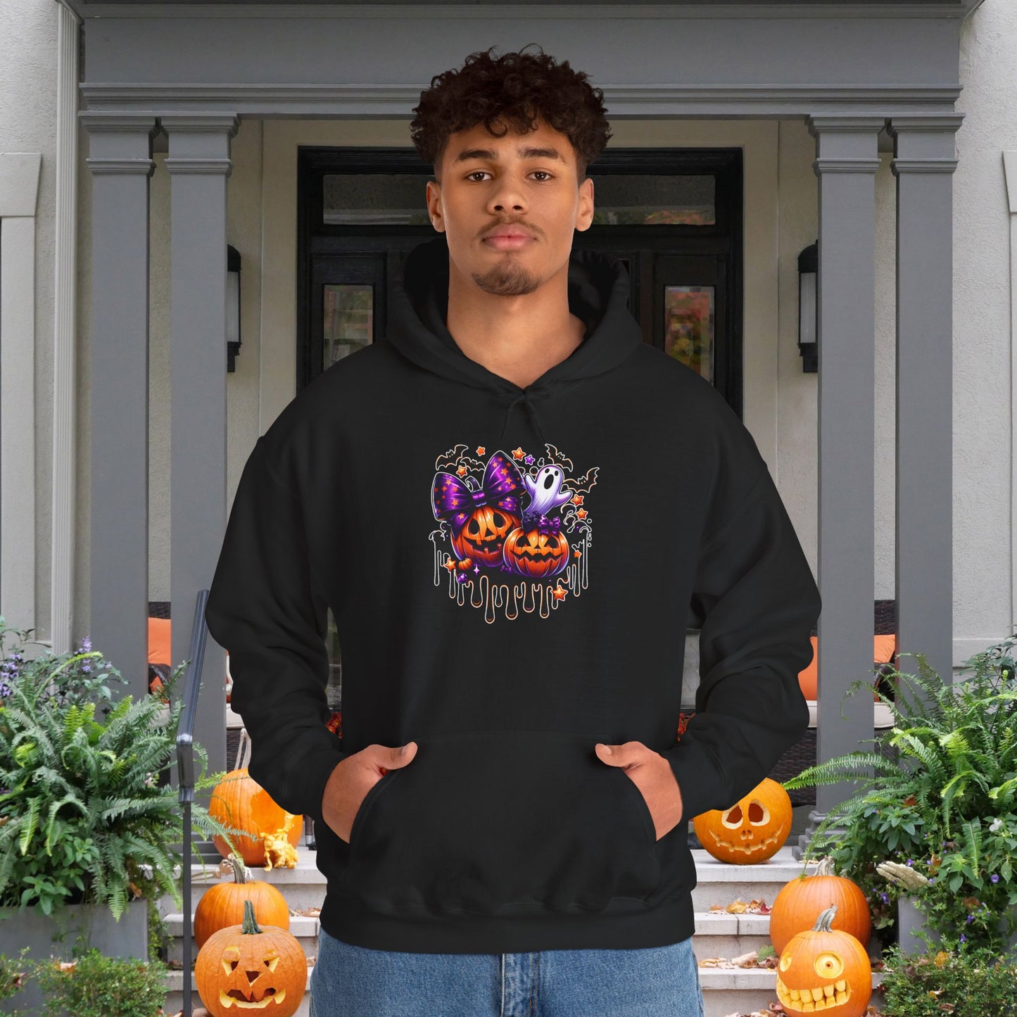 Bats Bows & Boos Heavy Blend™ Hooded Sweatshirt