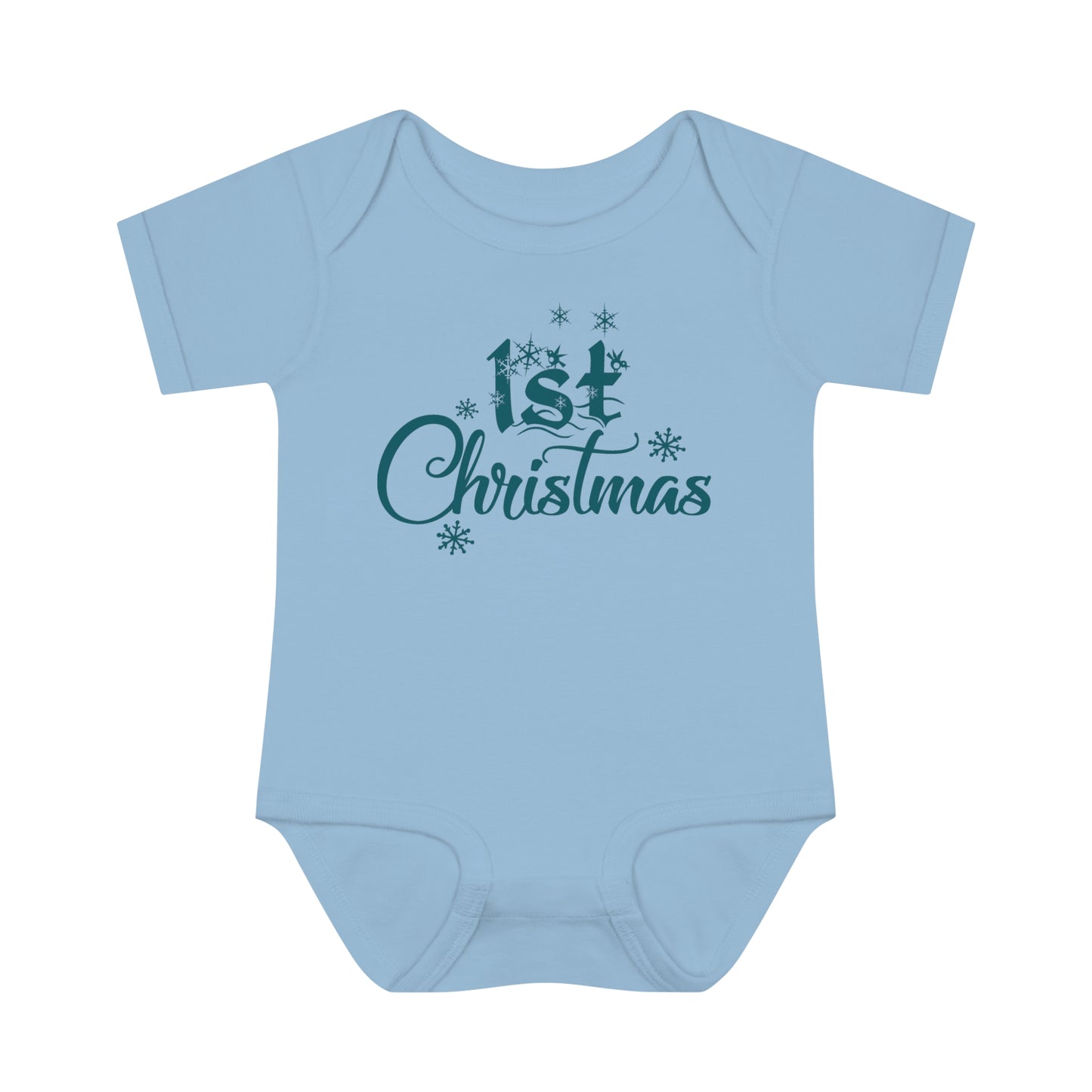 1st Christmas Infant Baby Rib Bodysuit