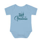 1st Christmas Infant Baby Rib Bodysuit