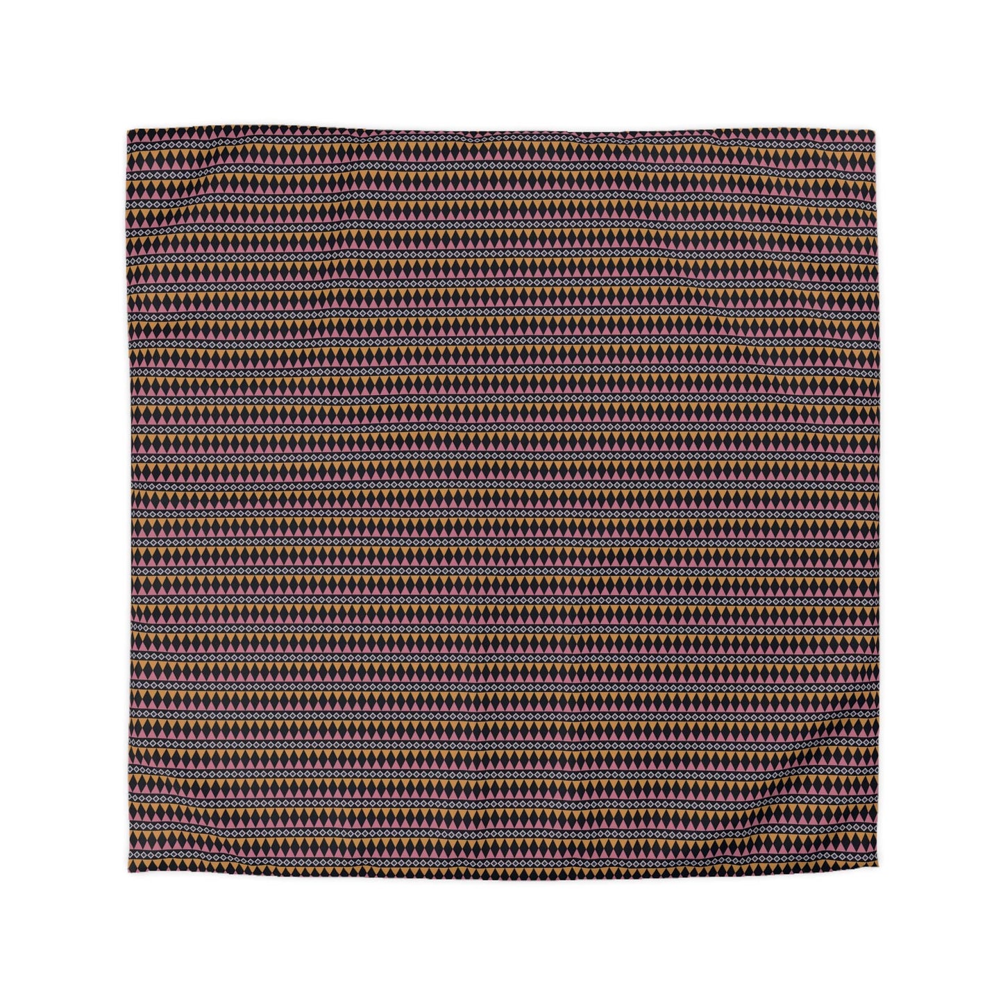 Midnight Clay Cairn Stripes Microfiber Duvet Cover