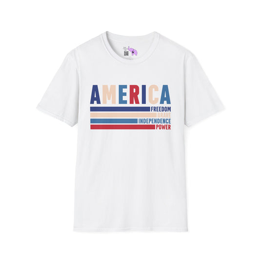 America Freedom Brave Independence Power T-shirt